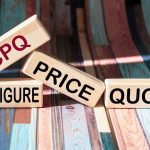 Letters CPQ software for manufacturing cabinets and furniture with colorful wooden background, integrated cpq, integrated design, cpq software