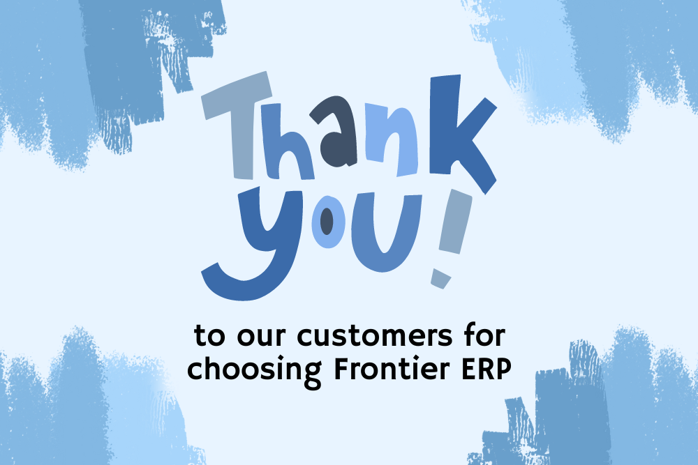 Thank you for choosing Frontier ERP