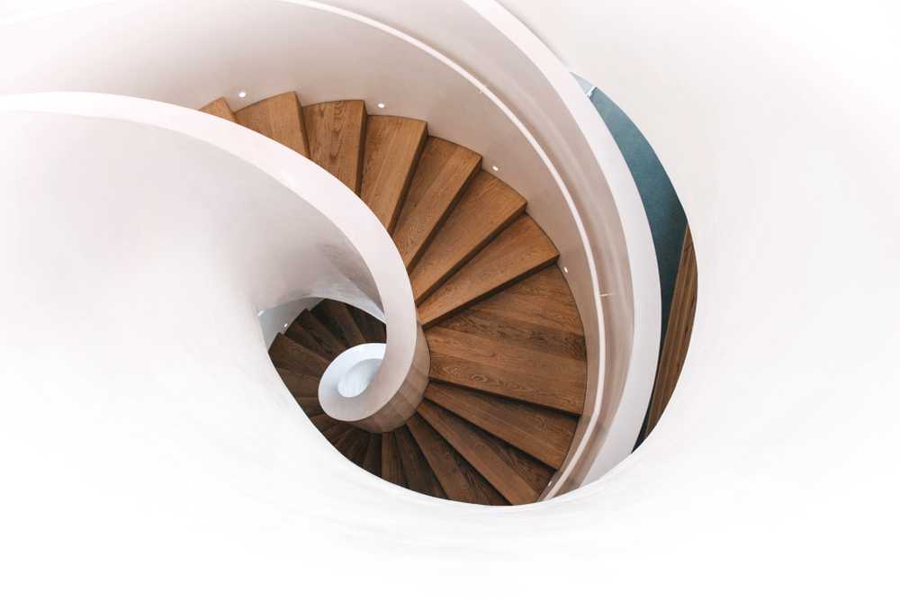 stair configurations, curved stairs