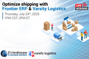 varsity logistics, shipping, logistics, frontier erp