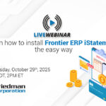 financial reporting, ERP financial management, istatements, Frontier ERP
