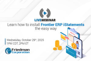 financial reporting, ERP financial management, istatements, Frontier ERP