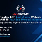 physical inventory, frontier erp, year-end inventory, stock counts, inventory process