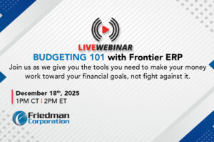 budgeting, frontier erp, financial planning, accounting, financial systems, manufacturing financial management