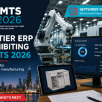 Frontier ERP at IMTS 2026 featuring manufacturing automation, production analytics, product configuration, and connected ERP technology at McCormick Place in Chicago.